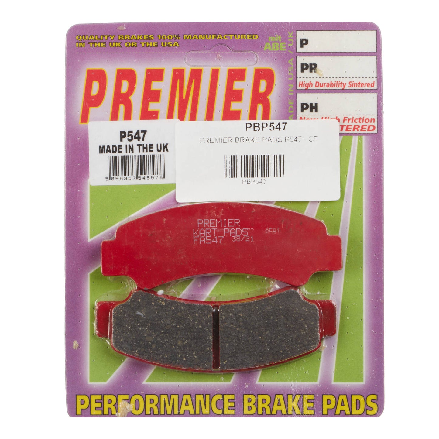 Premier Brake Pads - P Organic Standard
