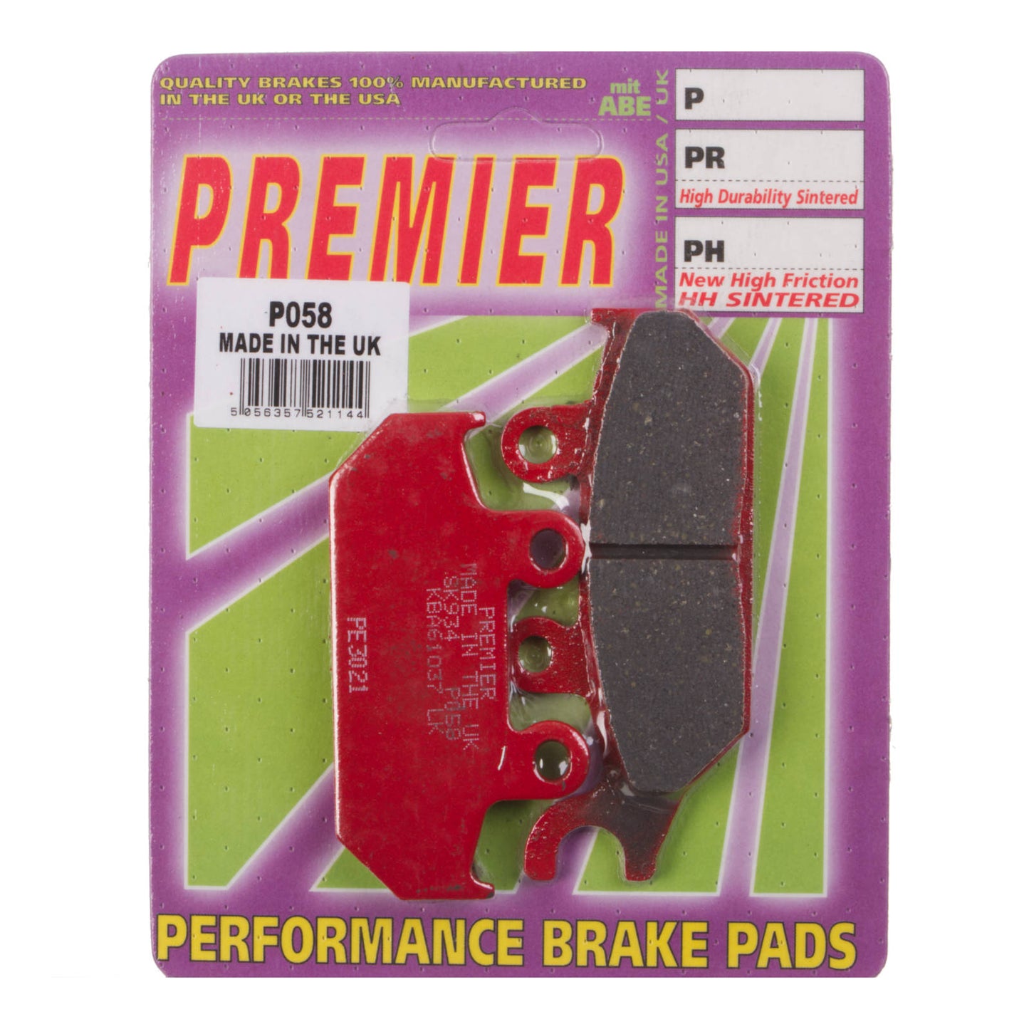 Premier Brake Pads - P Organic Standard