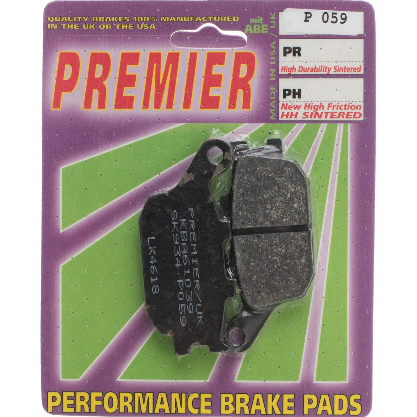Premier Brake Pads - P Organic Standard