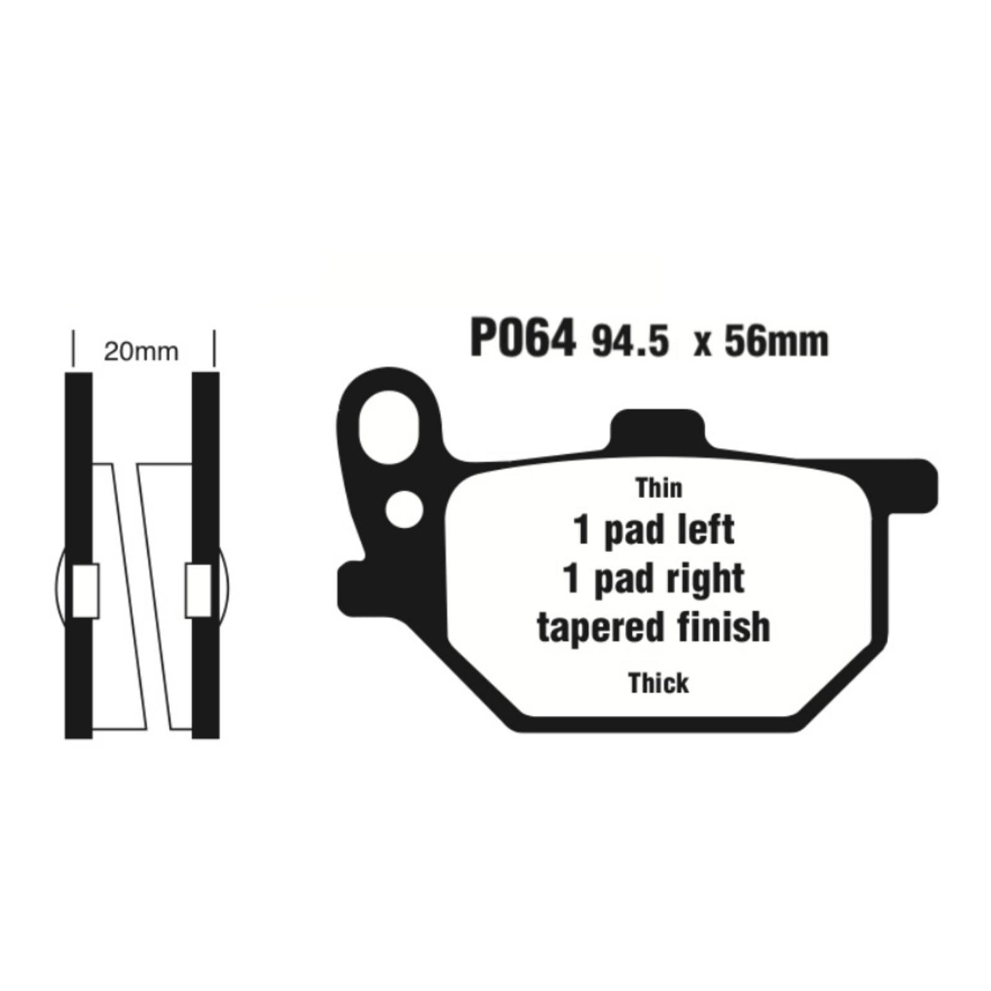 Premier Brake Pads - P Organic Standard