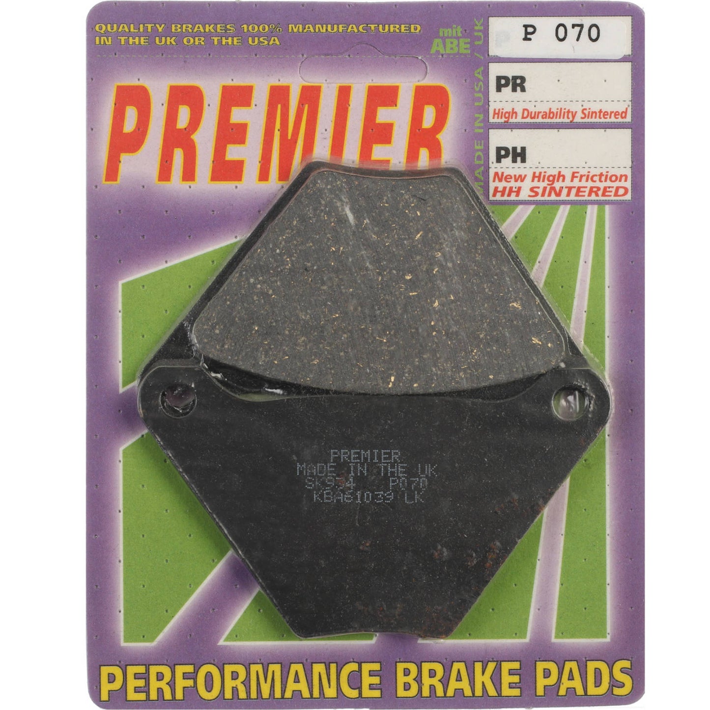 Premier Brake Pads - P Organic Standard