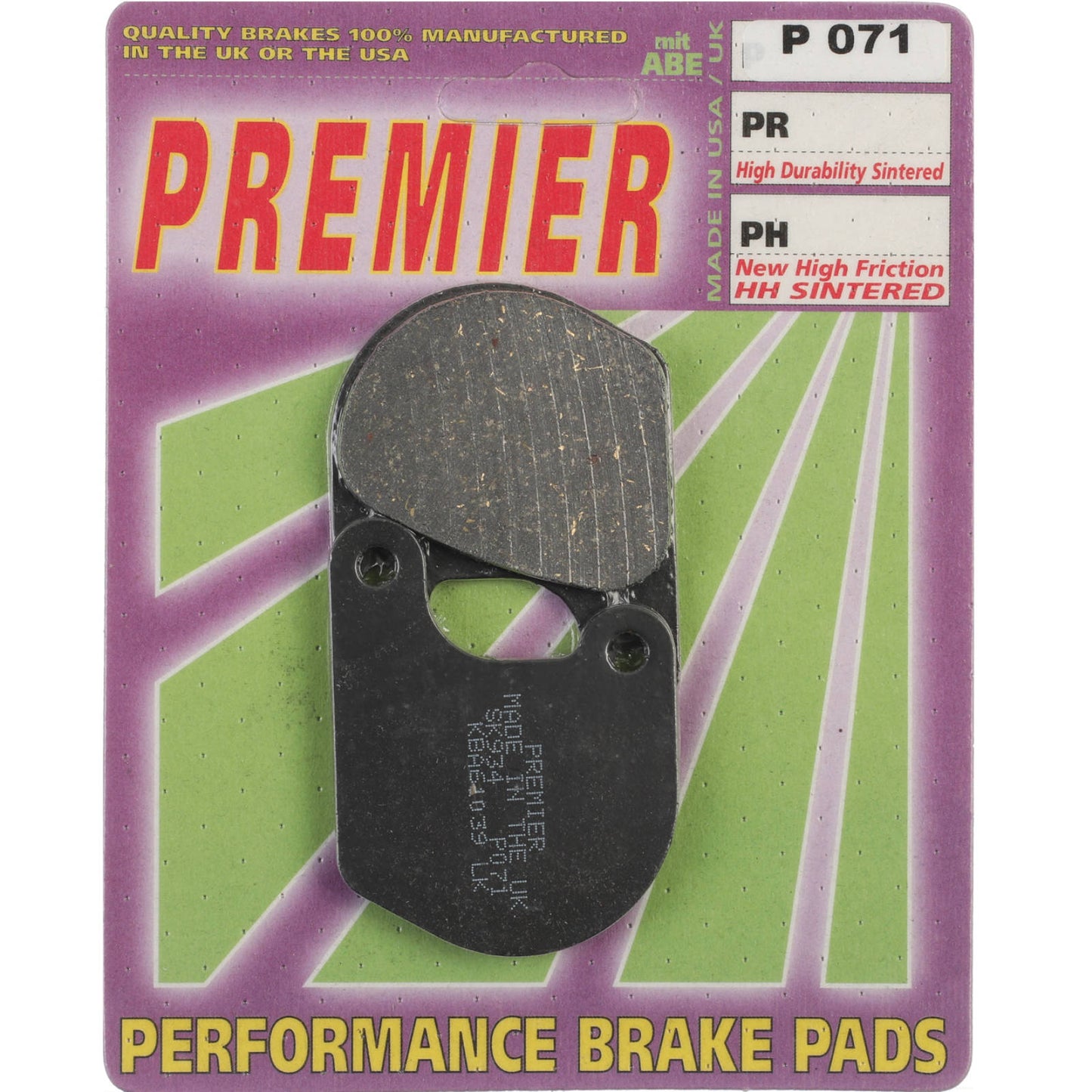 Premier Brake Pads - P Organic Standard