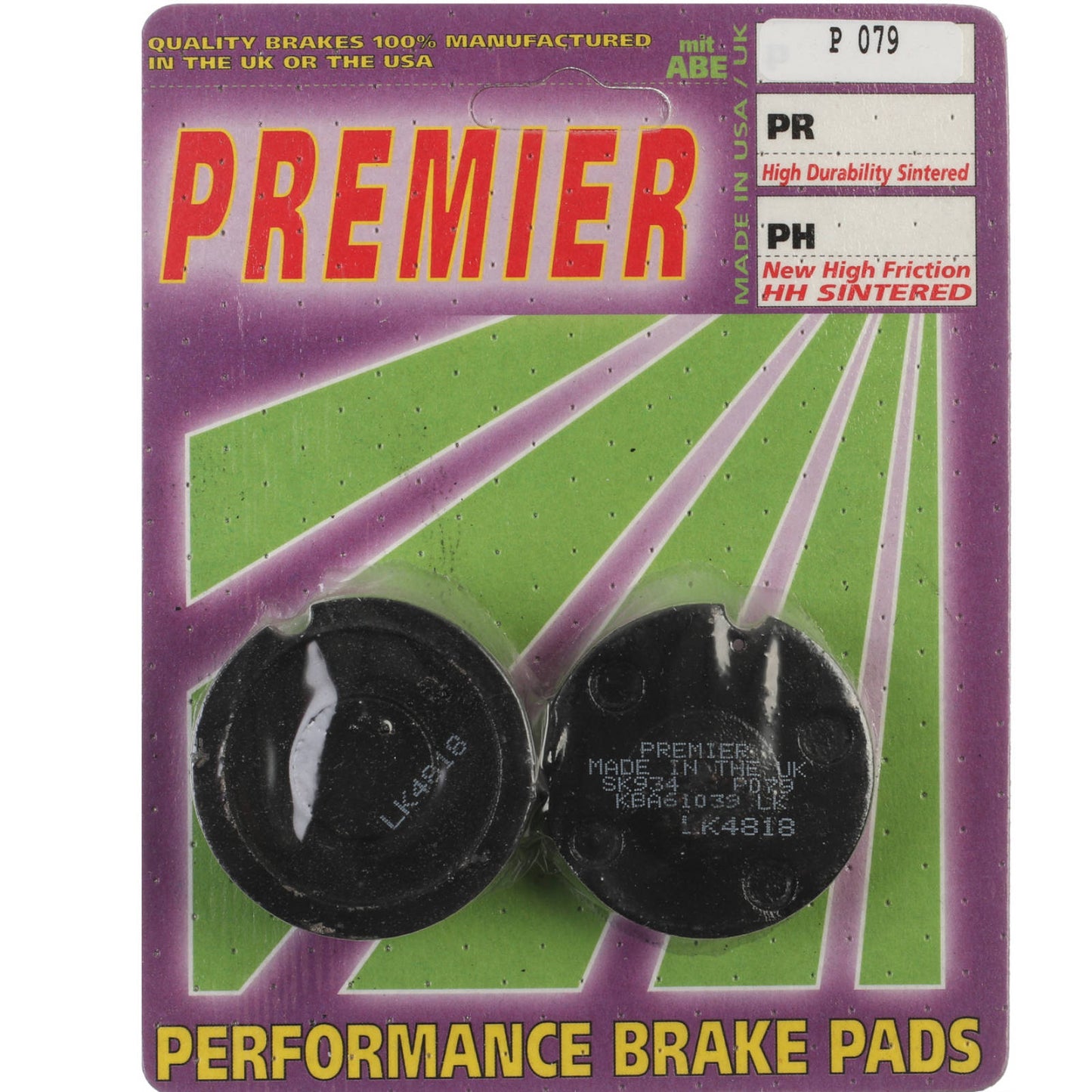 Premier Brake Pads - P Organic Standard