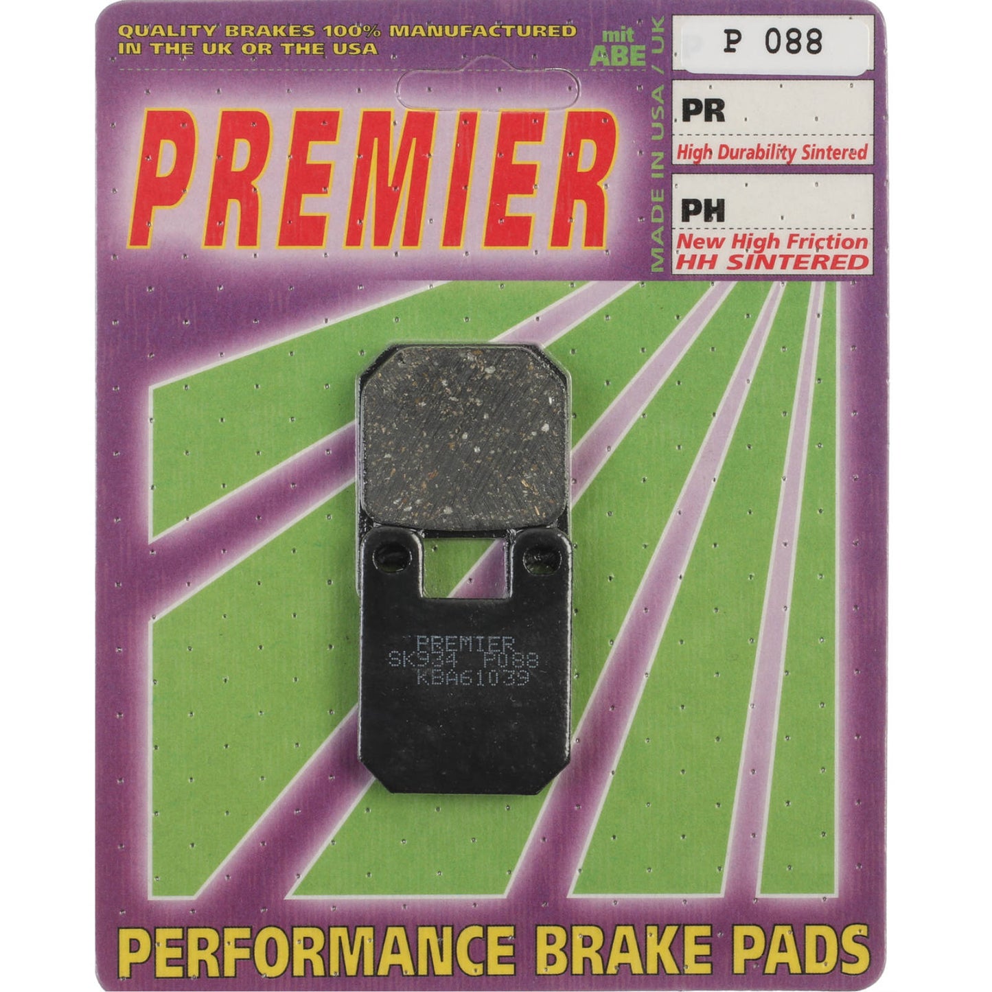Premier Brake Pads - P Organic Standard