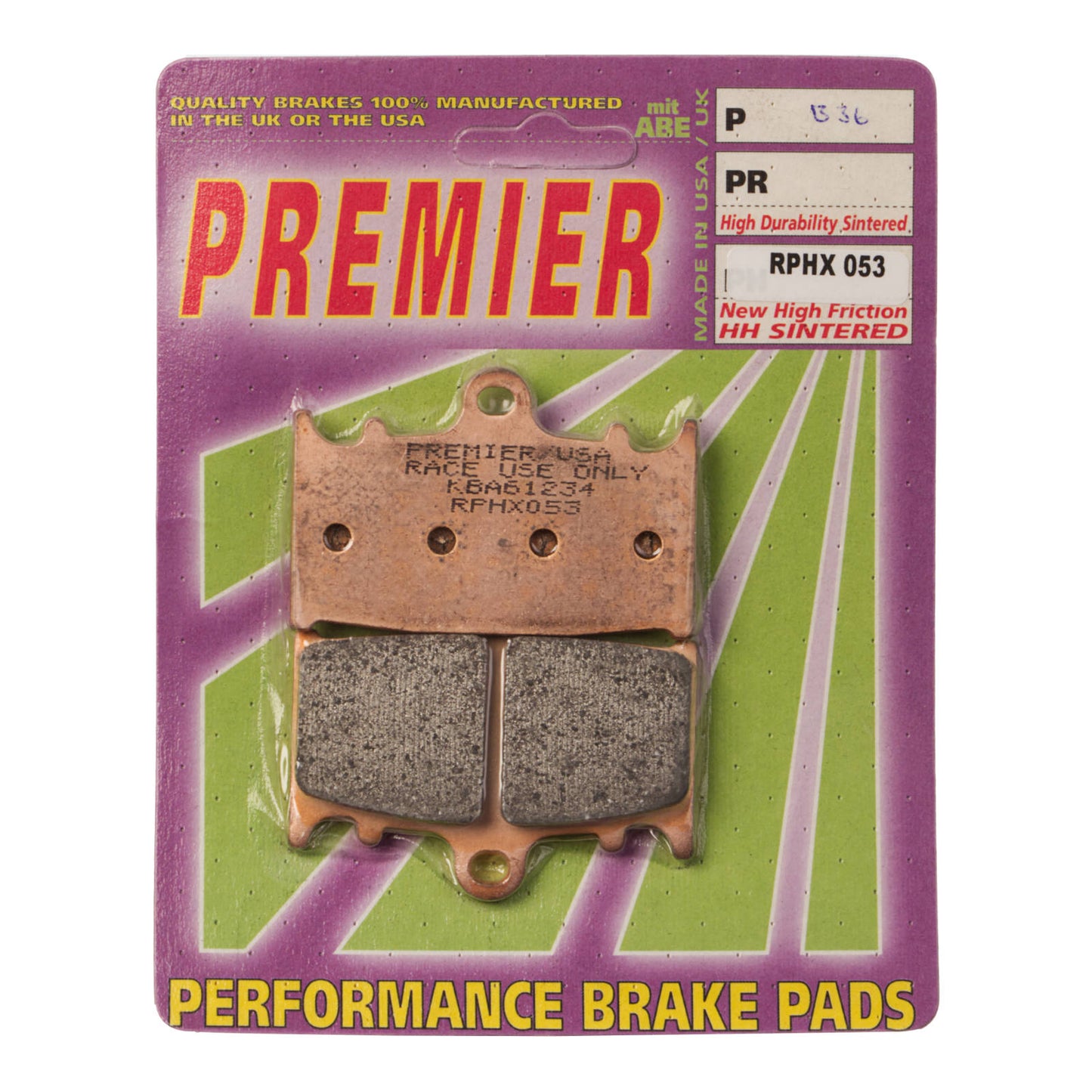 Premier Brake Pads - RPH Sintered Racing Only