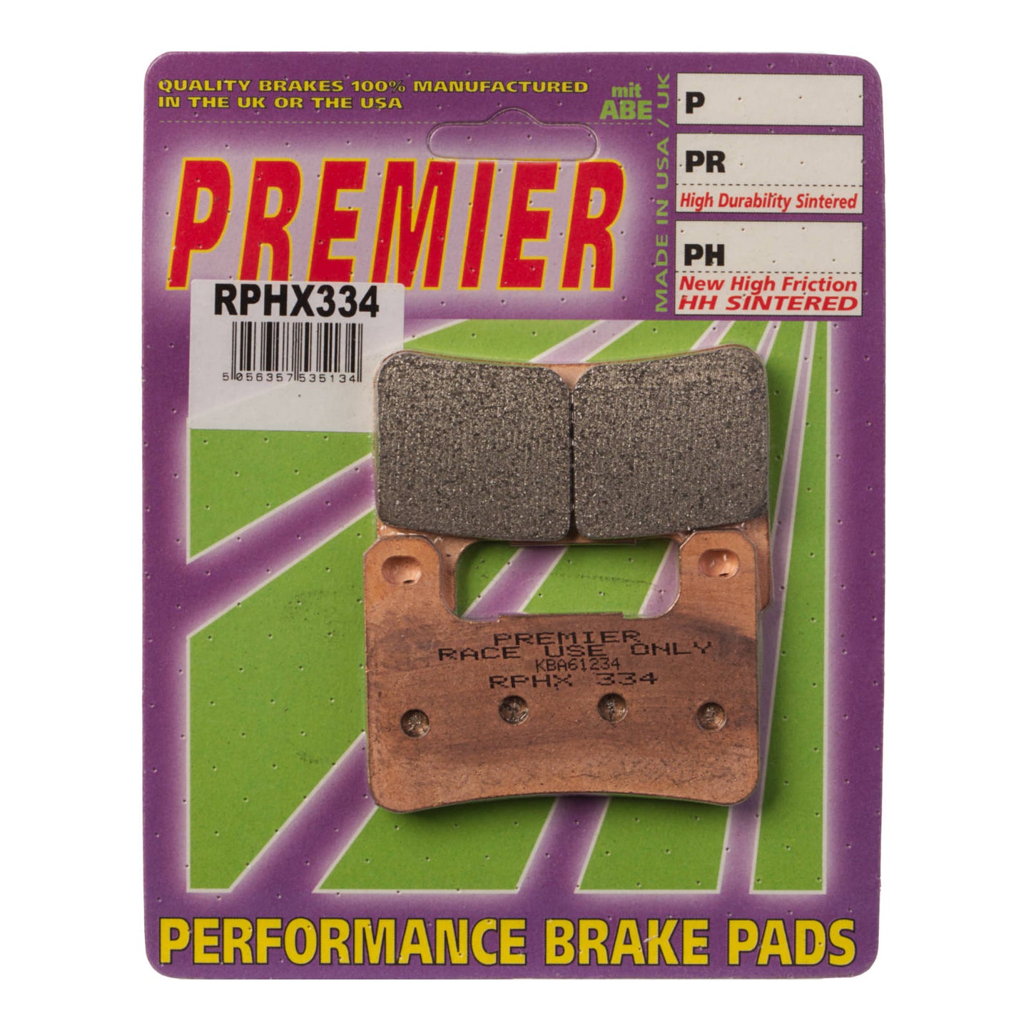 Premier Brake Pads - RPHX Sintered Racing Only