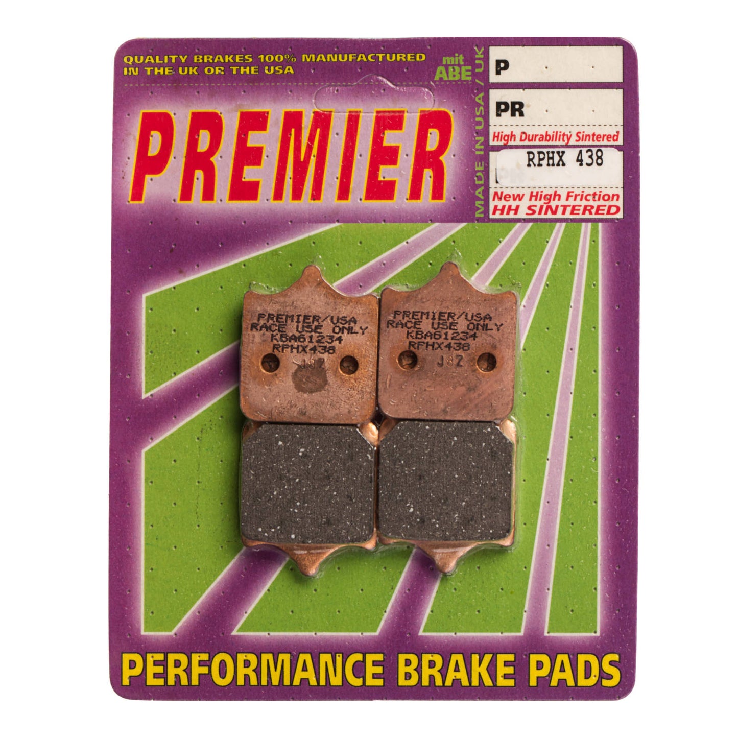 Premier Brake Pads - RPHX Sintered Racing Only