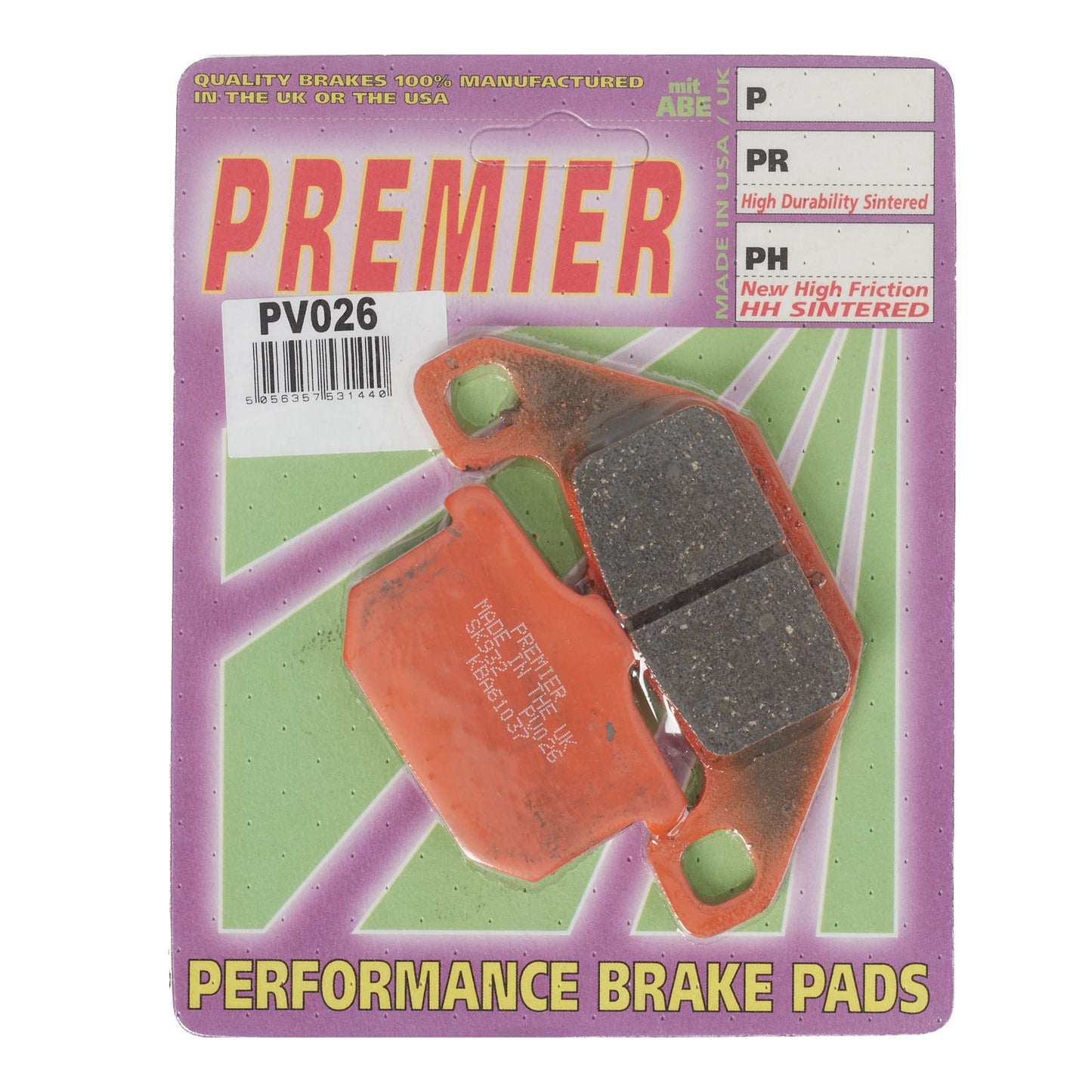 Premier Brake Pads - PV Semi Sintered