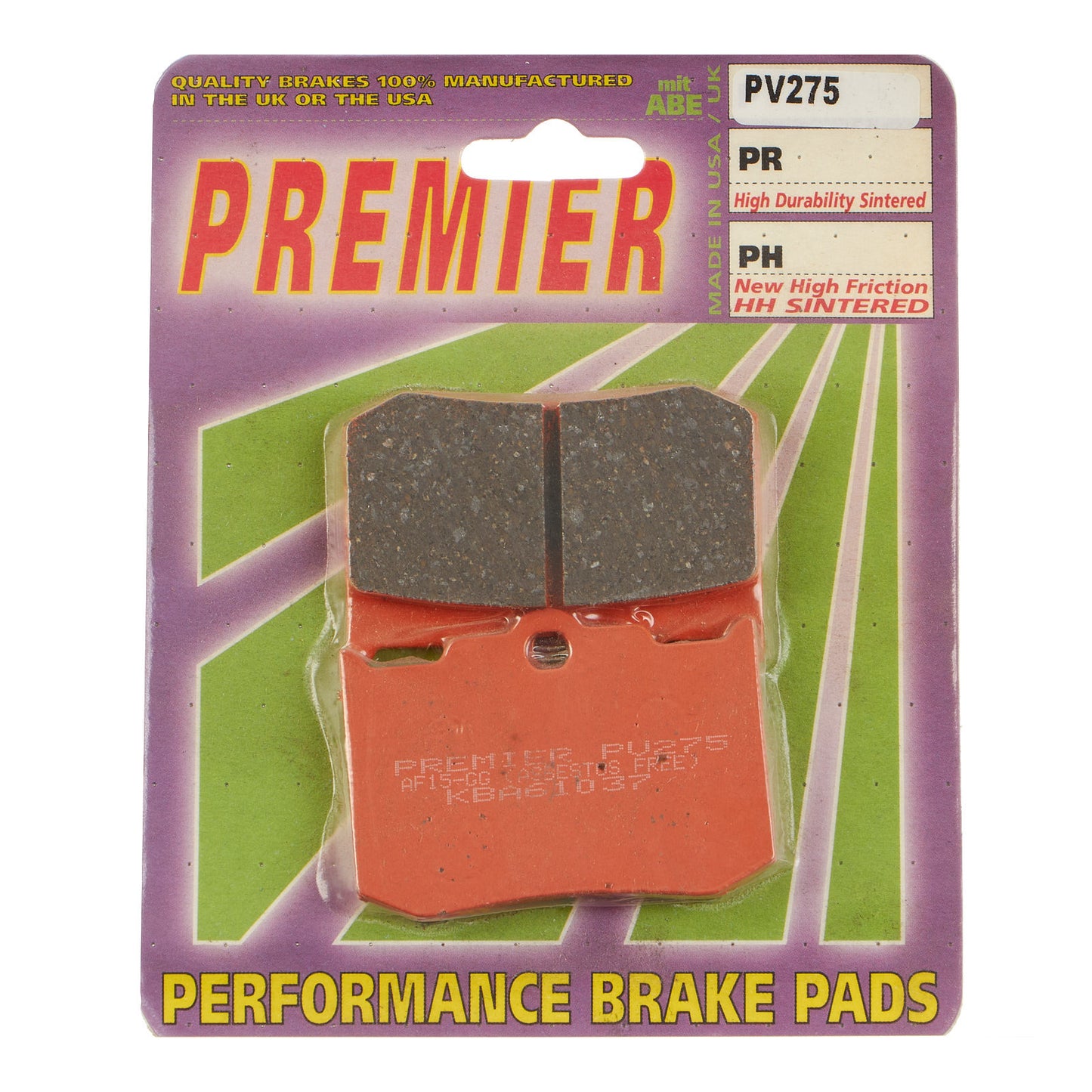 Premier Brake Pads - PV Semi Sintered
