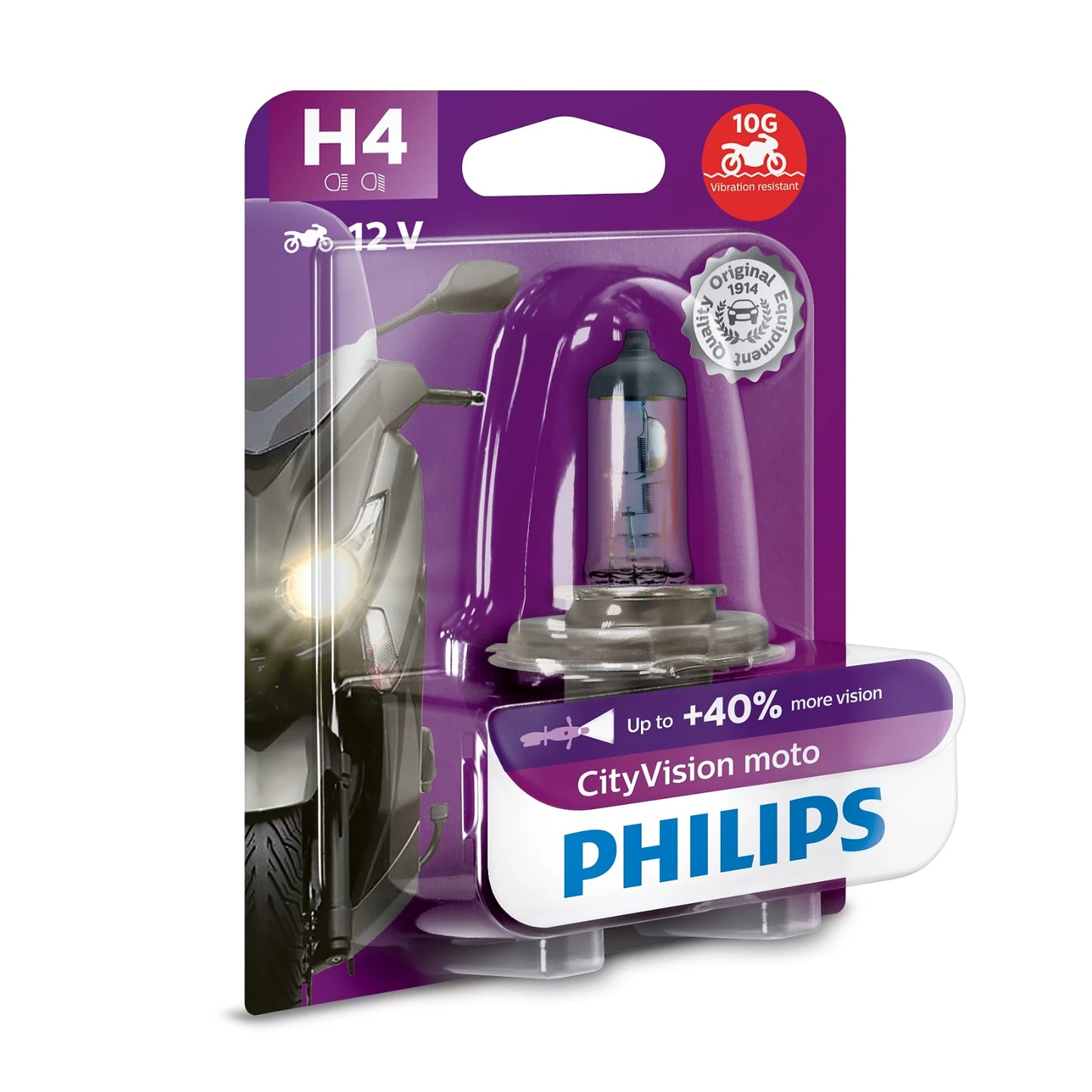 Philips Bulb H4 12342 CTV 12V 60/55W P43t-38 BW City Vision