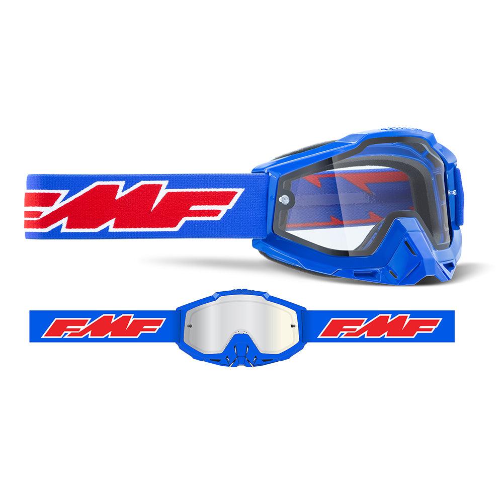 FMF POWERBOMB ENDURO GOGGLE - ROCKET BLUE DUAL PANE CLEAR MCLEOD ACCESSORIES (P) sold by Cully's Yamaha