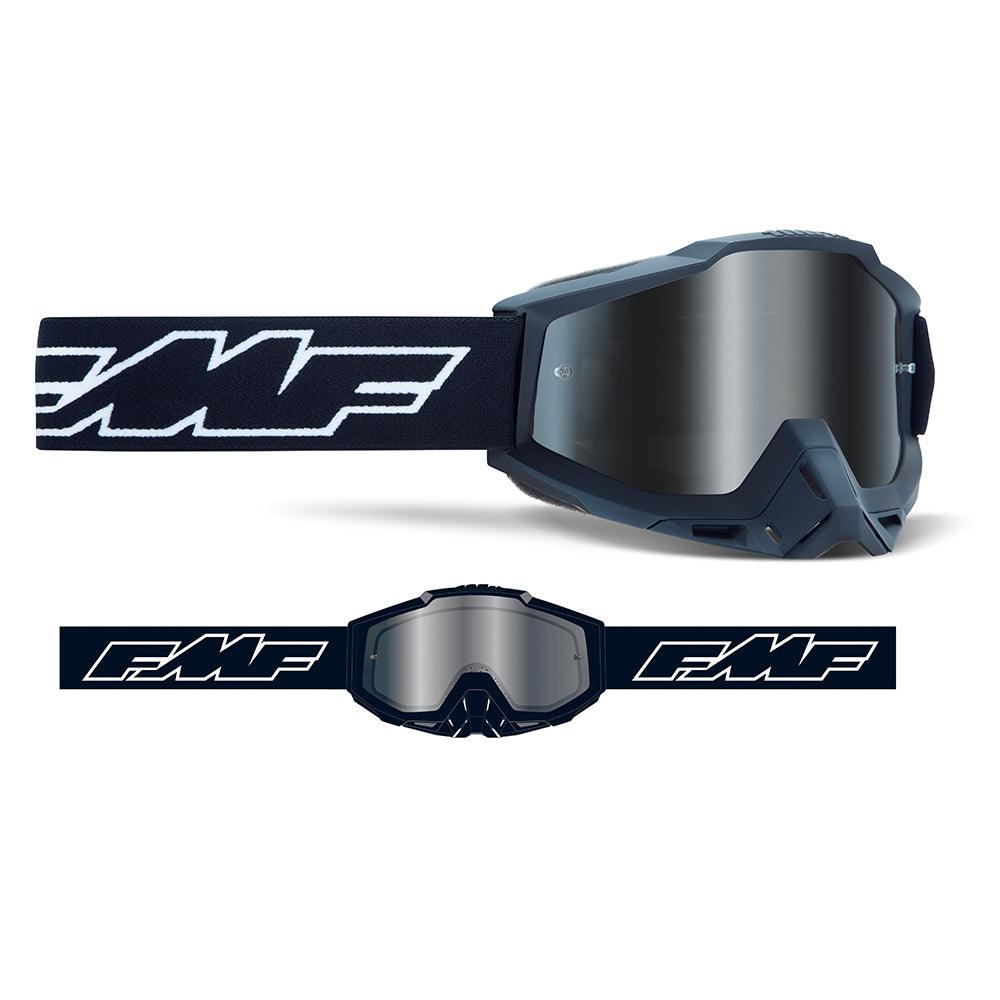 FMF POWERBOMB GOGGLE - ROCKET BLACK (MIRROR SILVER) MCLEOD ACCESSORIES (P) sold by Cully's Yamaha