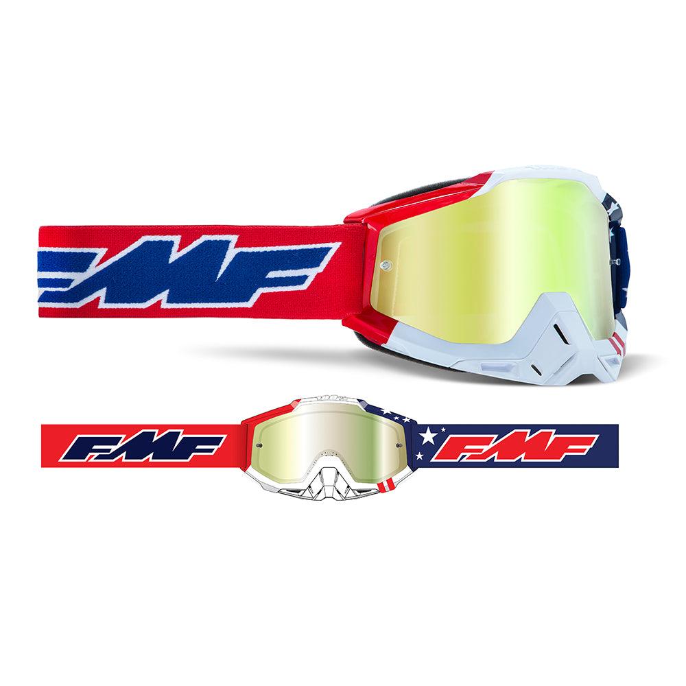 FMF POWERBOMB GOGGLE - US OF A (MIRROR TRUE GOLD) MCLEOD ACCESSORIES (P) sold by Cully's Yamaha