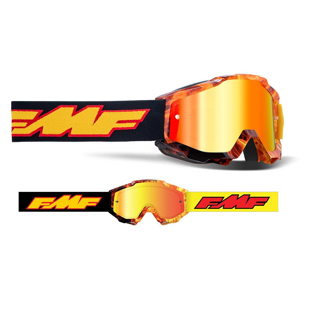 FMF POWERBOMB YOUTH GOGGLE - SPARK (MIRROR RED) MCLEOD ACCESSORIES (P) sold by Cully's Yamaha