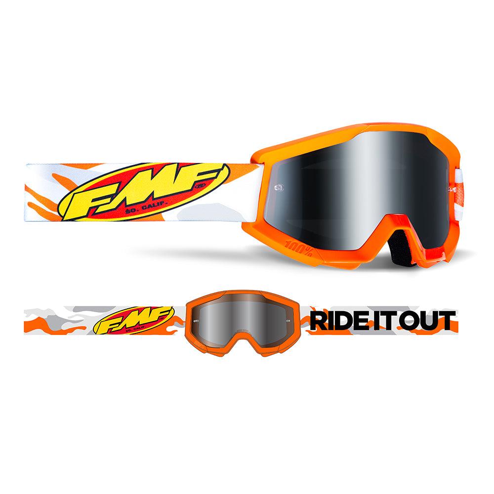 FMF POWERCORE GOGGLE - ASSAULT GREY (MIRROR SILVER) MCLEOD ACCESSORIES (P) sold by Cully's Yamaha