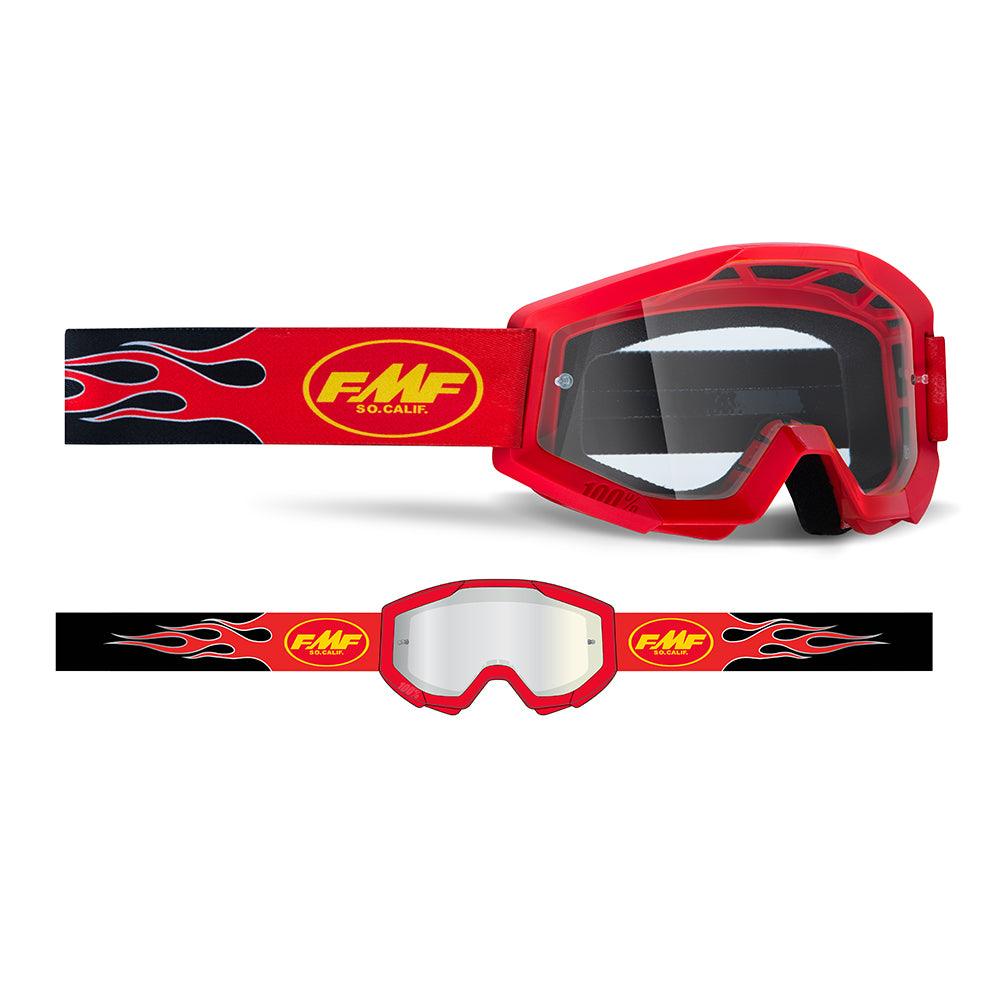 FMF POWERCORE GOGGLE - FLAME RED (CLEAR) MCLEOD ACCESSORIES (P) sold by Cully's Yamaha