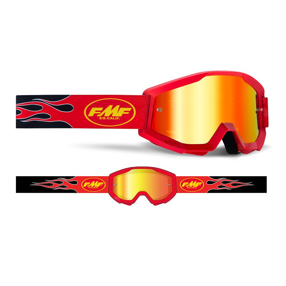 FMF POWERCORE GOGGLE - FLAME RED (MIRROR RED) MCLEOD ACCESSORIES (P) sold by Cully's Yamaha
