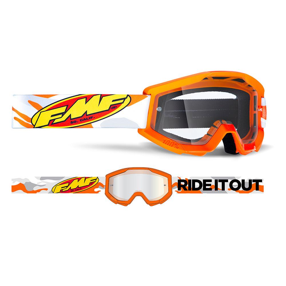 FMF POWERCORE YOUTH GOGGLE - ASSAULT GREY (CLEAR) MCLEOD ACCESSORIES (P) sold by Cully's Yamaha