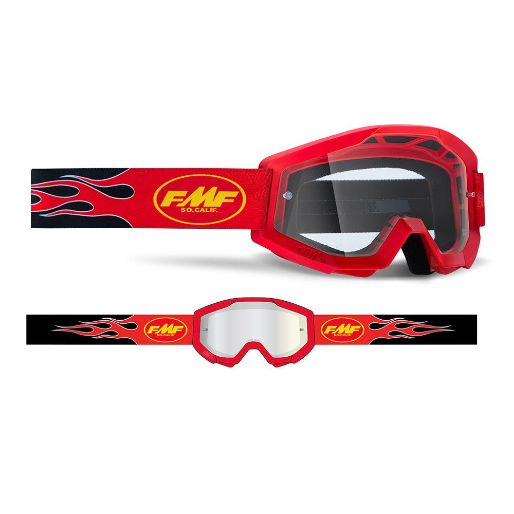 FMF POWERCORE YOUTH GOGGLE - FLAME RED (CLEAR) MCLEOD ACCESSORIES (P) sold by Cully's Yamaha