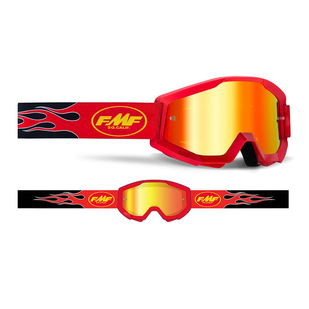 FMF POWERCORE YOUTH GOGGLE - FLAME RED (MIRROR RED) MCLEOD ACCESSORIES (P) sold by Cully's Yamaha