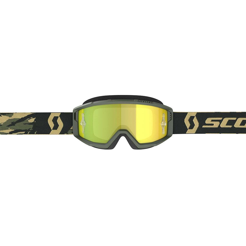 SCOTT 2021 PRIMAL GOGGLE - CAMO KHAKI (YELLOW CHROME) FICEDA ACCESSORIES sold by Cully's Yamaha
