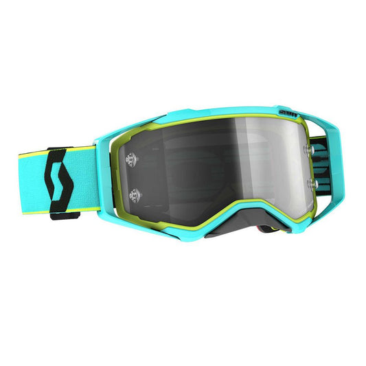 SCOTT 2021 PROSPECT LS GOGGLE - TEAL BLUE/YELLOW (LIGHT SENSITIVE GREY) FICEDA ACCESSORIES sold by Cully's Yamaha