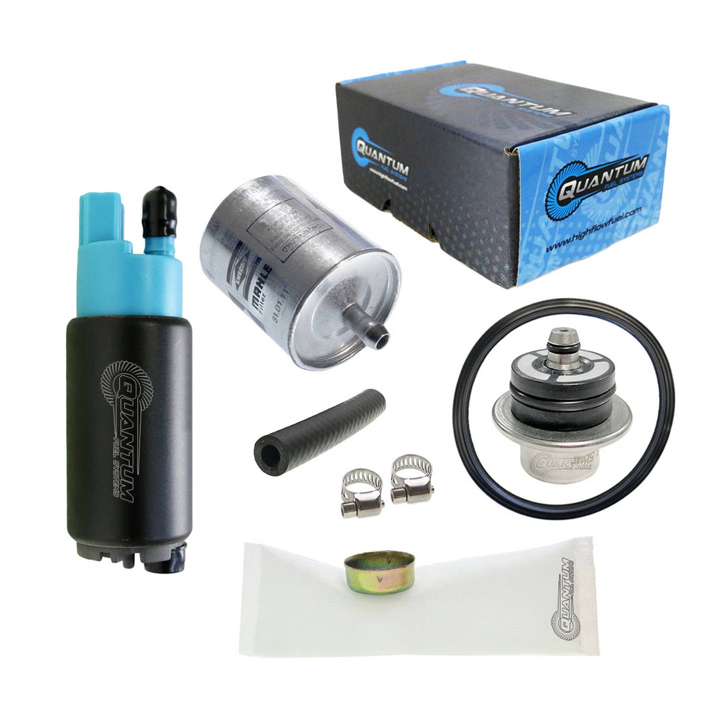 Quantum In-tank EFI Fuel Pump with regulator, Tank Seal, and Filter