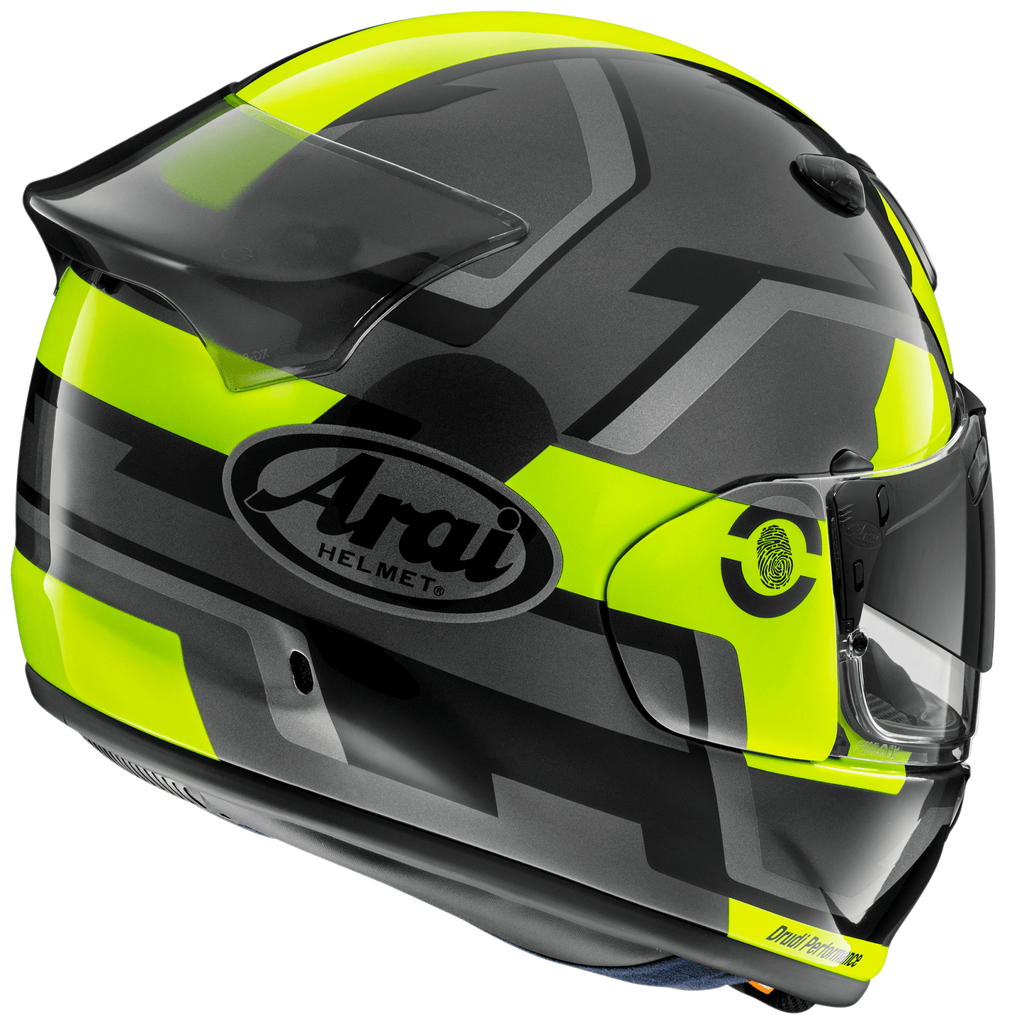 ARAI QUANTIC HELMET - FACE FLUOR YELLOW CASSONS PTY LTD sold by Cully's Yamaha