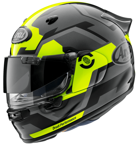 ARAI QUANTIC HELMET - FACE FLUOR YELLOW CASSONS PTY LTD sold by Cully's Yamaha