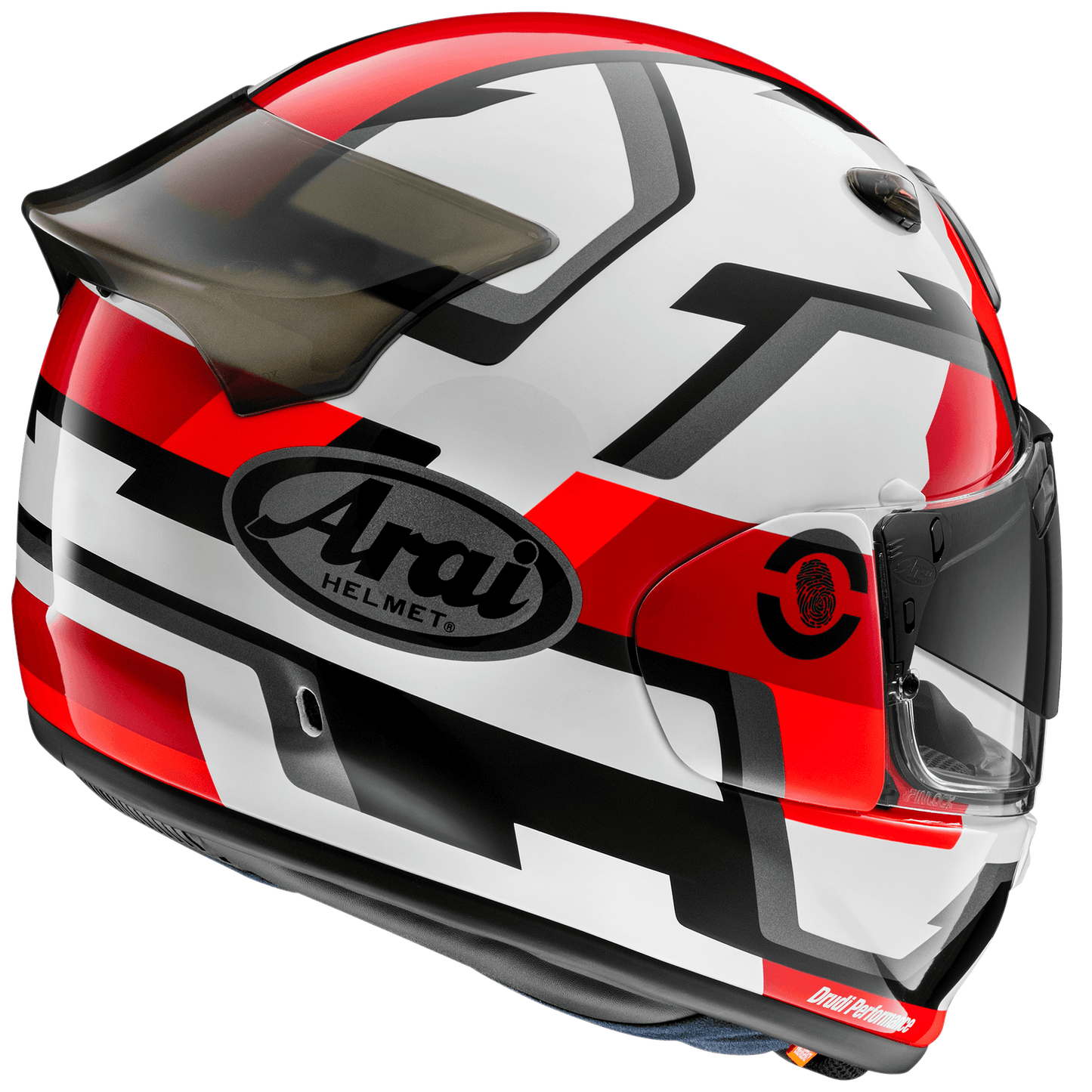 ARAI QUANTIC HELMET - FACE RED CASSONS PTY LTD sold by Cully's Yamaha