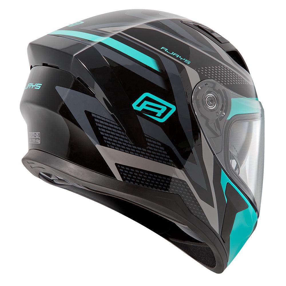 RJAYS APEX III IGNITE HELMET - BLACK/AQUA CASSONS PTY LTD sold by Cully's Yamaha