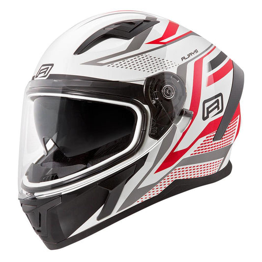 RJAYS APEX III IGNITE HELMET - WHITE/RED CASSONS PTY LTD sold by Cully's Yamaha