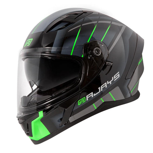 RJAYS APEX III SWITCH HELMET - BLACK/GREY/GREEN CASSONS PTY LTD sold by Cully's Yamaha
