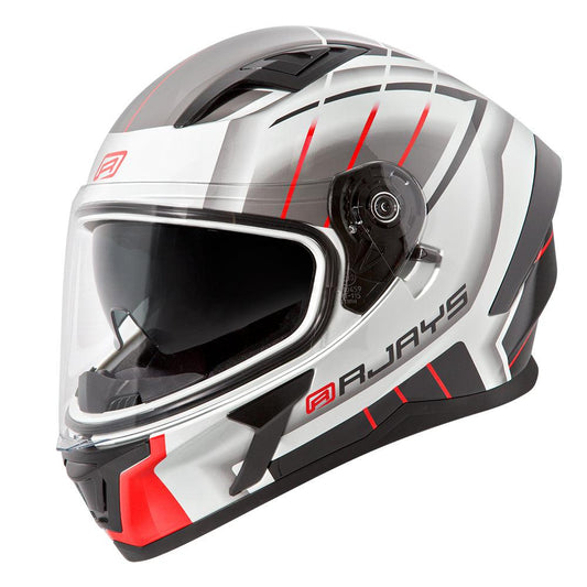 RJAYS APEX III SWITCH HELMET - WHITE/GREY/RED CASSONS PTY LTD sold by Cully's Yamaha