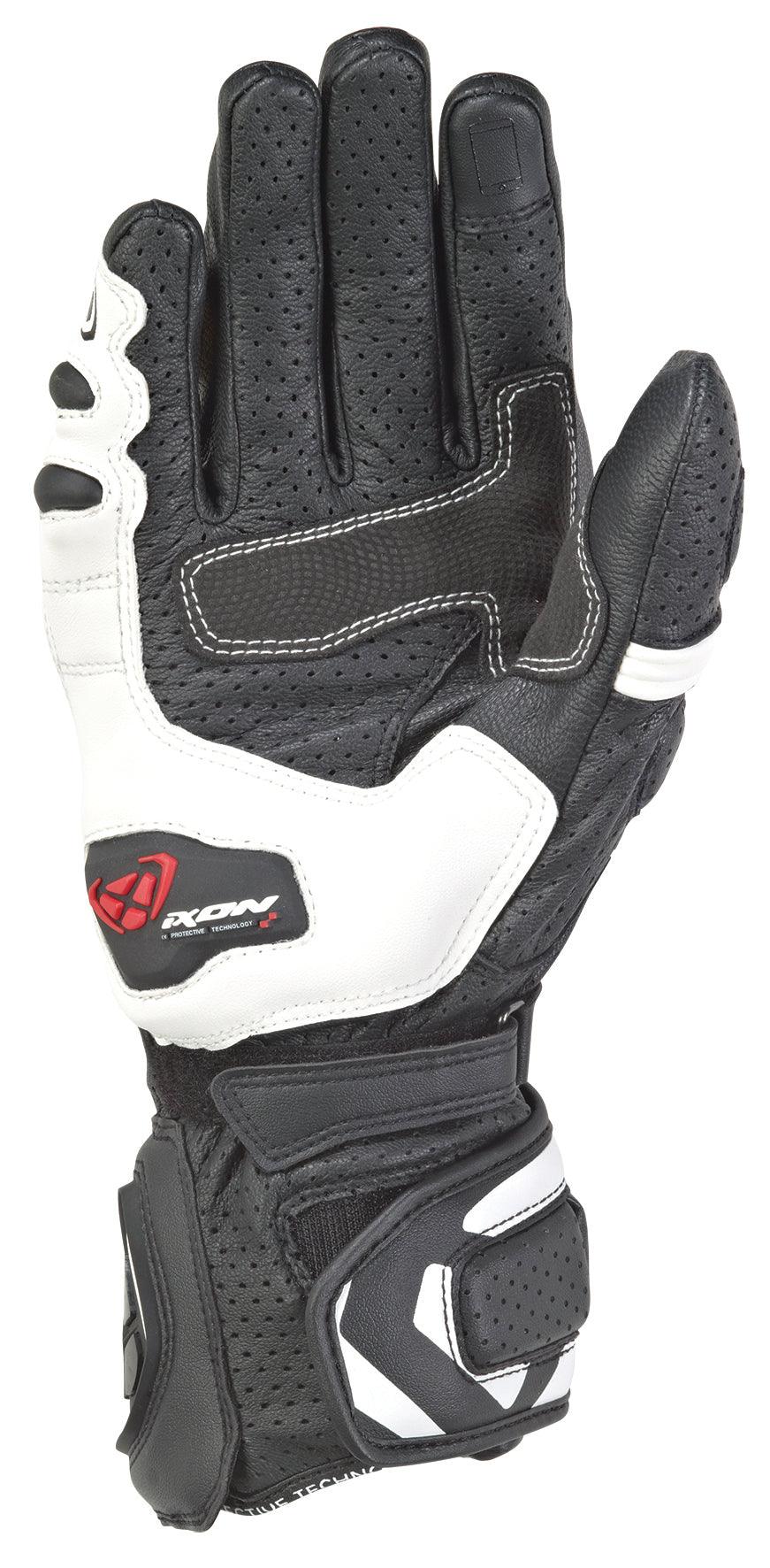 IXON RS TEMPO AIR GLOVES - BLACK/WHITE CASSONS PTY LTD sold by Cully's Yamaha