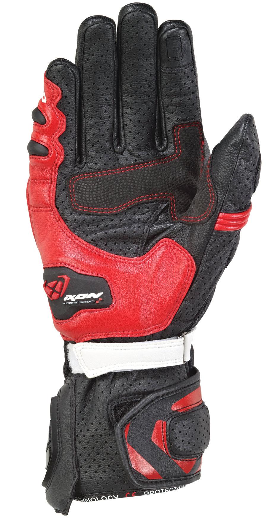 IXON RS TEMPO AIR GLOVES - BLACK/RED CASSONS PTY LTD sold by Cully's Yamaha