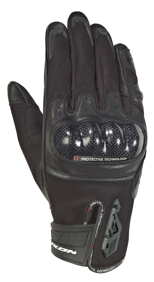 IXON RS RISE AIR GLOVES - BLACK CASSONS PTY LTD sold by Cully's Yamaha