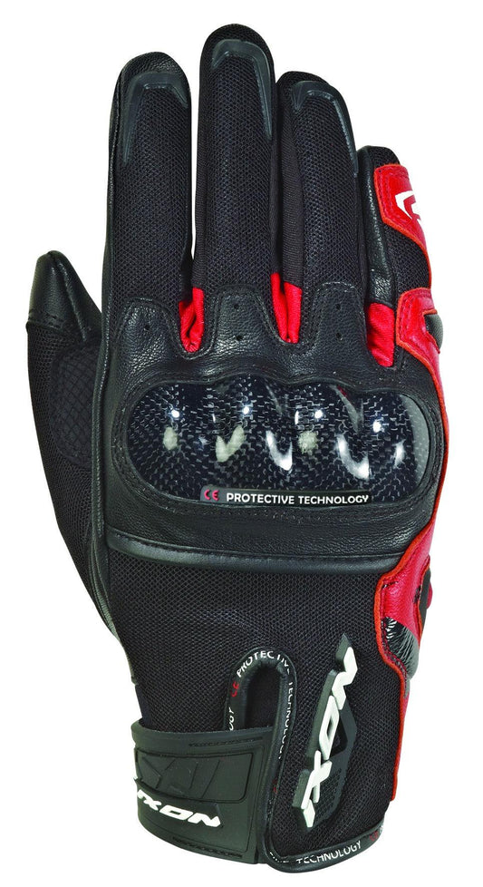 IXON RS RISE AIR GLOVES - BLACK/RED CASSONS PTY LTD sold by Cully's Yamaha