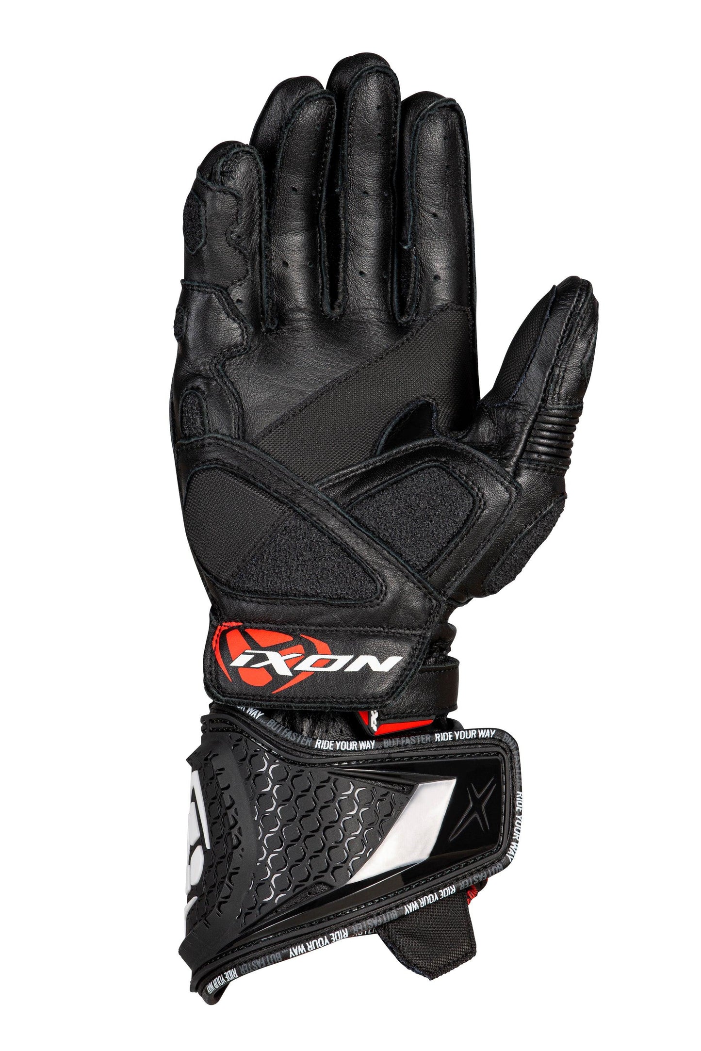 IXON RS REPLICA GLOVES - BLACK/WHITE CASSONS PTY LTD sold by Cully's Yamaha
