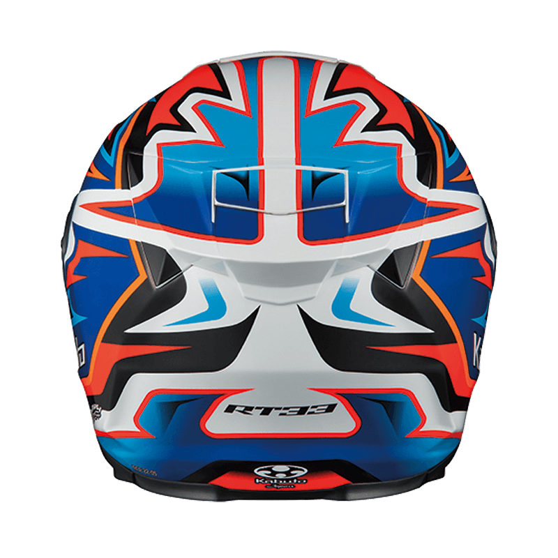KABUTO RT-33 SIGNAL HELMET - FLUO ORANGE BLUE MOTO NATIONAL ACCESSORIES PTY sold by Cully's Yamaha