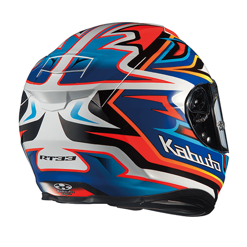 KABUTO RT-33 SIGNAL HELMET - FLUO ORANGE BLUE MOTO NATIONAL ACCESSORIES PTY sold by Cully's Yamaha