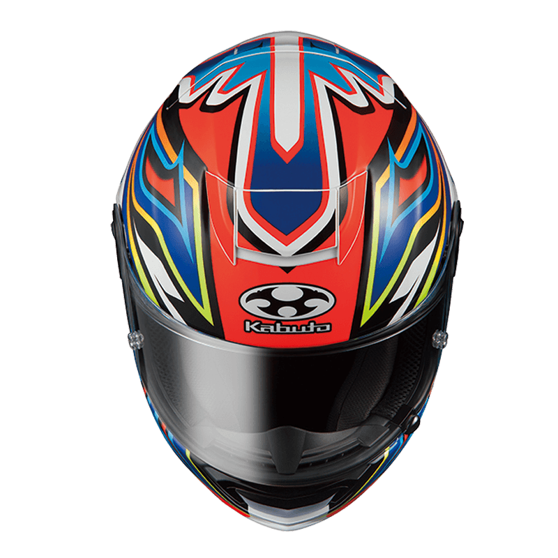 KABUTO RT-33 SIGNAL HELMET - FLUO ORANGE BLUE MOTO NATIONAL ACCESSORIES PTY sold by Cully's Yamaha