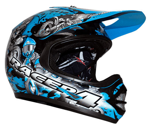 RXT RACER 4 KIDS HELMET - BLUE MOTO NATIONAL ACCESSORIES PTY sold by Cully's Yamaha