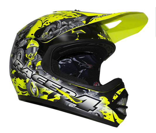 RXT RACER 4 KIDS HELMET - FLUO YELLOW MOTO NATIONAL ACCESSORIES PTY sold by Cully's Yamaha
