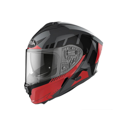AIROH SPARK HELMET - 'RISE' RED GLOSS MOTO NATIONAL ACCESSORIES PTY sold by Cully's Yamaha 