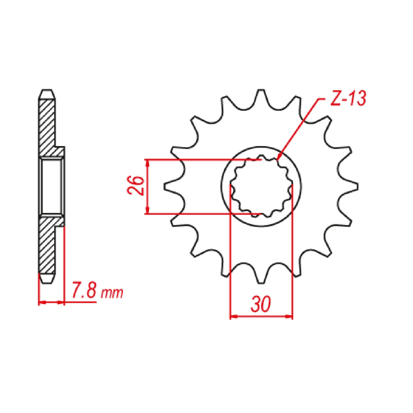 MTX 1184 Steel Front Sprocket #520 (18T) (10-1184-18)