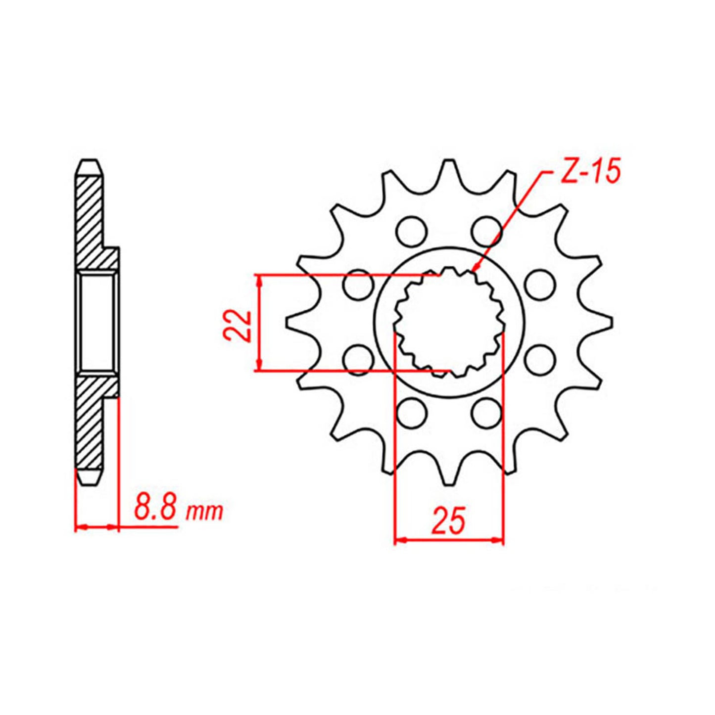 MTX 1901 Hornet Lightweight Steel Front Sprocket #520 (13T) (10B-KT1-13)