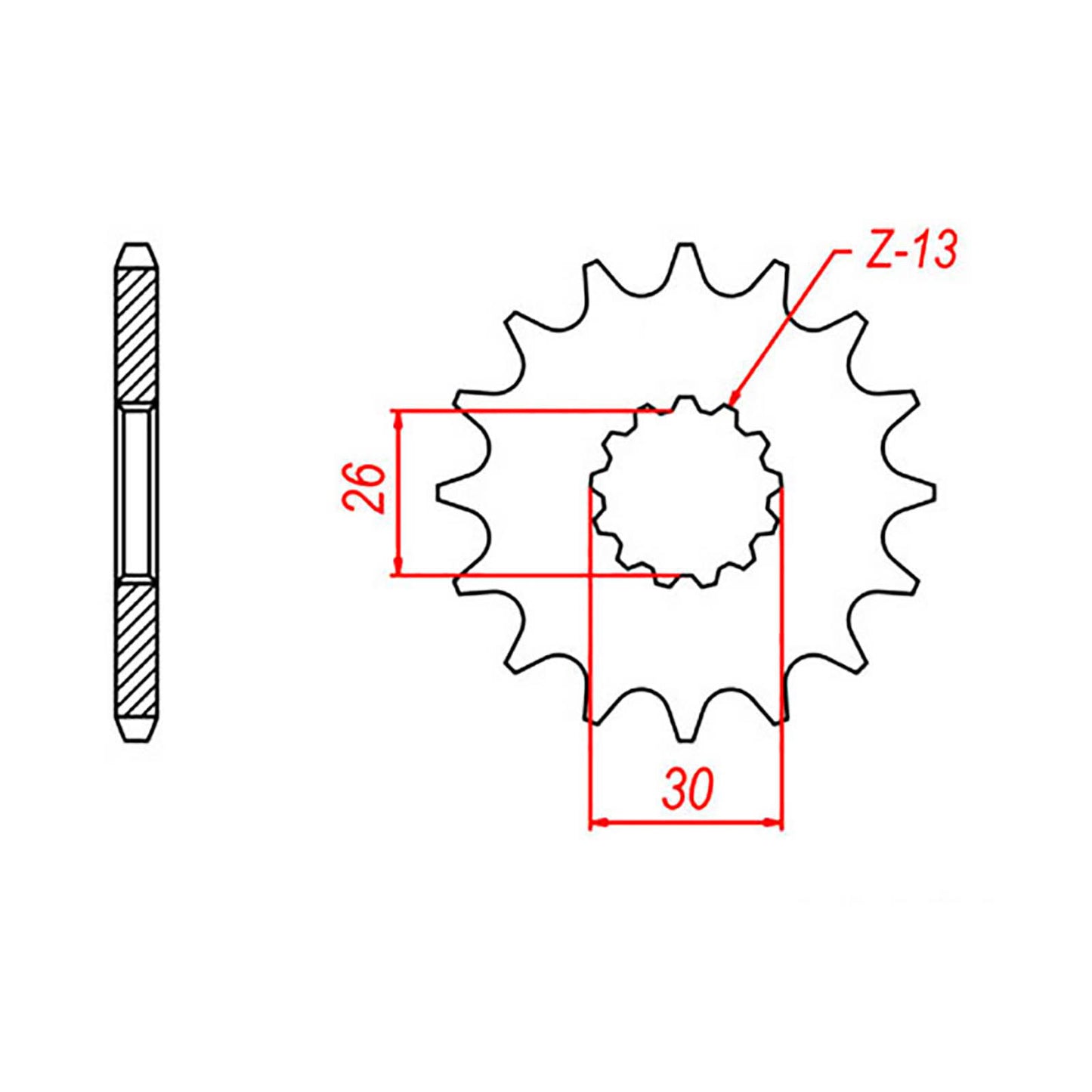 MTX 1180 Steel Front Sprocket #530 (17T) (10-TR1-17)
