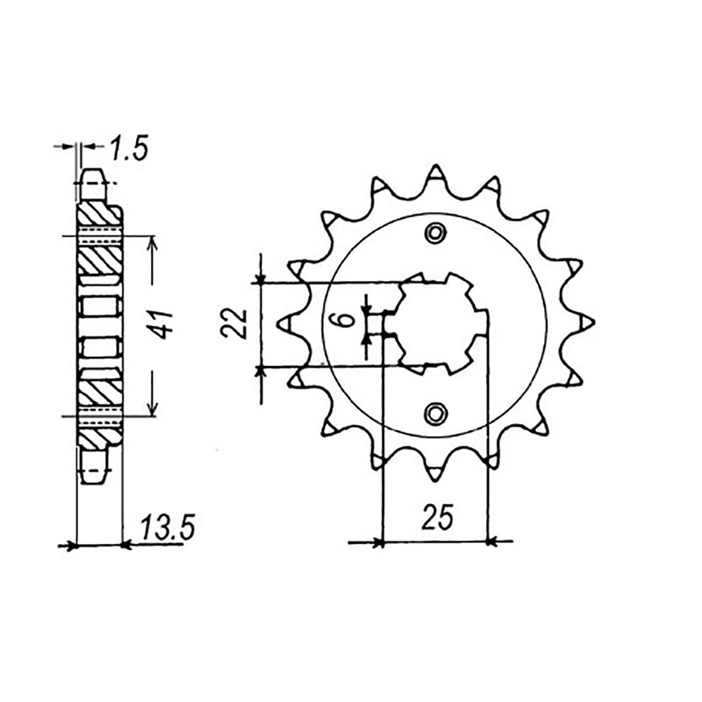 MTX 293 Steel Front Sprocket #520 (15T) (10-MM9-15)