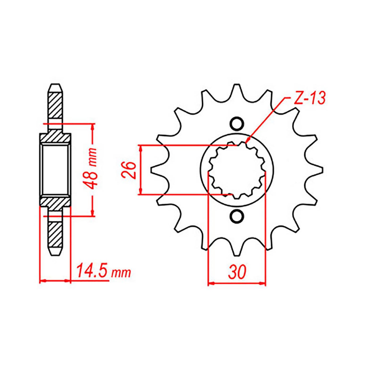 MTX 339 Steel Front Sprocket #530 (18T) (10-438-18)
